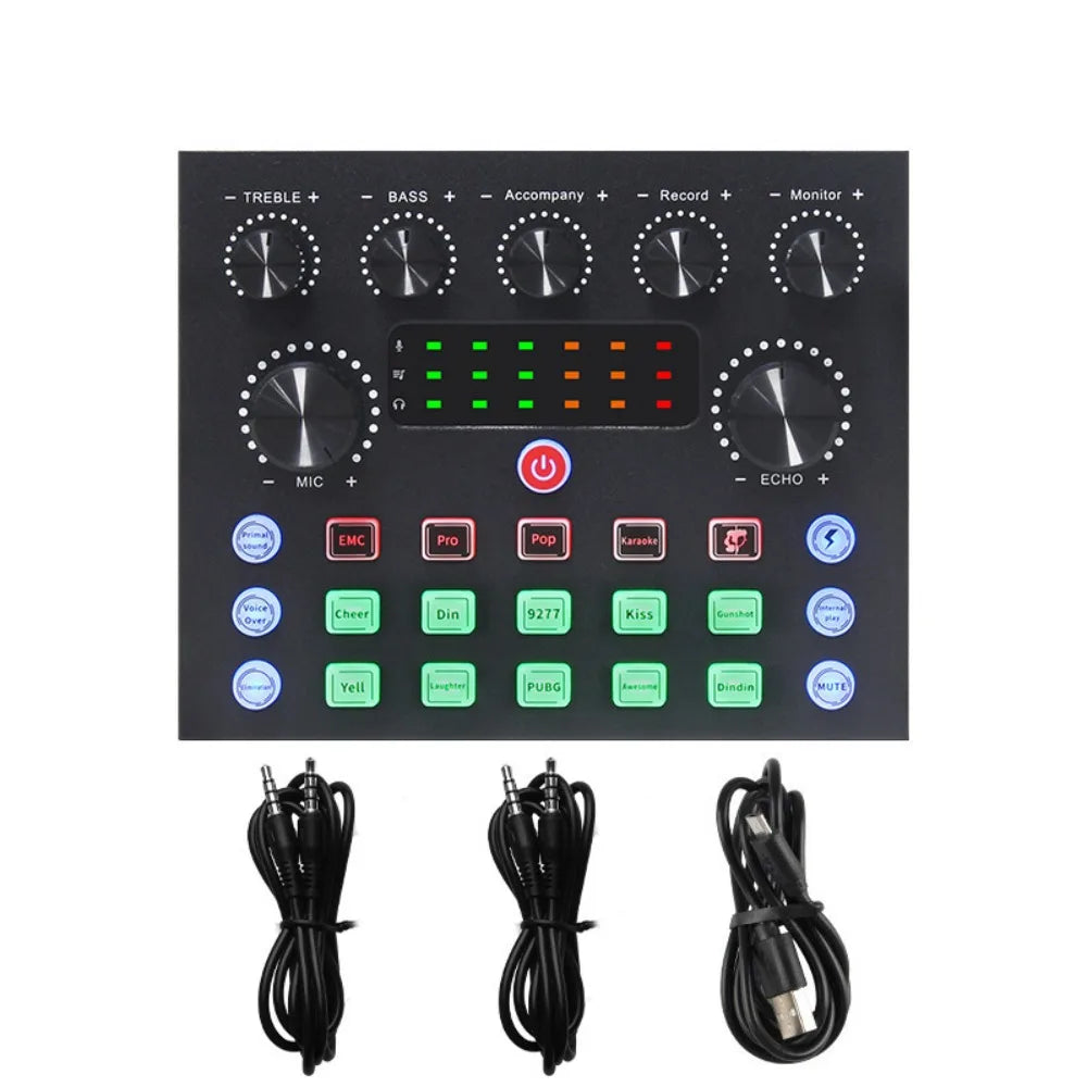Professional BM800 Condenser Microphone Kit V8Sound Card Set Audio Mixer Live Podcast Equipment Bundle Streaming AudioSmartphone - PYJ IT Solutions Online Shop