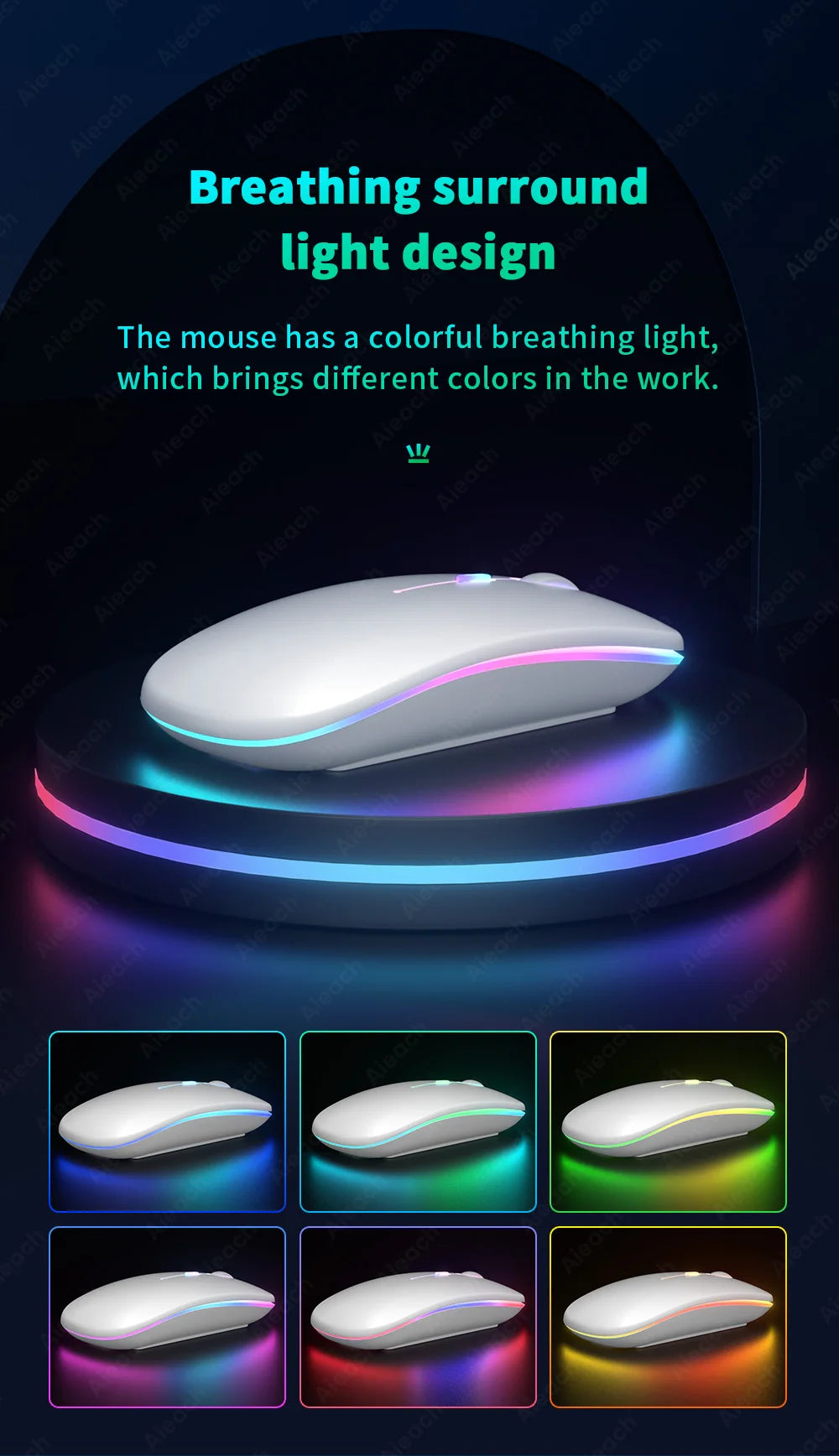 Keyboard For Tablet Android iOS Windows Wireless Mouse Keyboard Bluetooth-compatible Rainbow Backlit Keyboard For iPad Phone - PYJ IT Solutions Online Shop