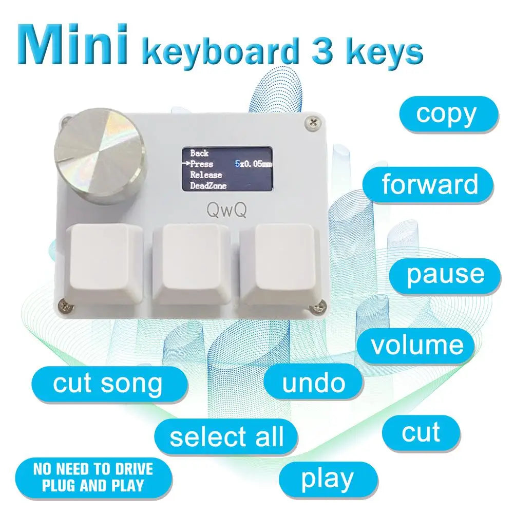 SayoDevice OSU O3C Rapid Trigger Hall Switches Keyboard 3 Key With Knob Wooting Magnetic Red Switches Keyboard With Screen - PYJ IT Solutions Online Shop