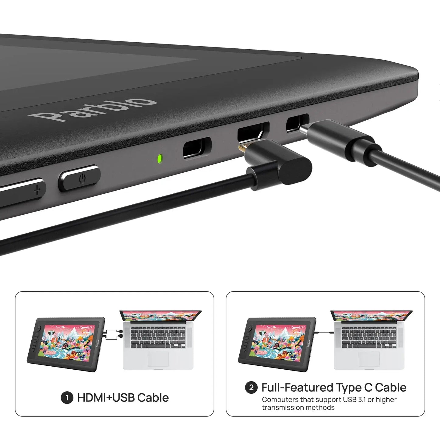 Parblo Coast12 Pro Gen2 Drawing Tablet, Graphic Monitor with 8192 Levels Pressure Tilt Support for Design and Drawing - PYJ IT Solutions Online Shop