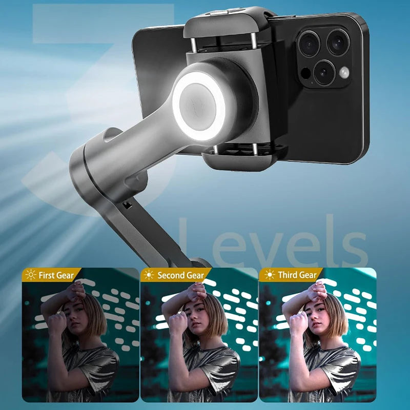 Smart X Pro 3-Axis Handheld Gimbal Stabilizer Wireless Charging LED Display For iPhone Android Selfie Stick Phone Stabilizer - PYJ IT Solutions Online Shop