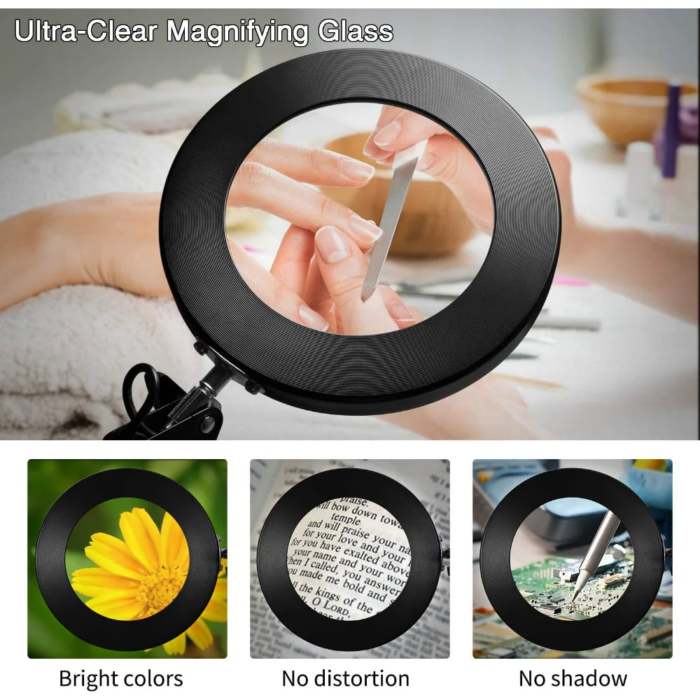 72LED 8X/10X NEW Illuminated Magnifier USB 3 Colors LED Magnifying Glass for Soldering Iron Repair/Table Lamp/Skincare Beauty - PYJ IT Solutions Online Shop