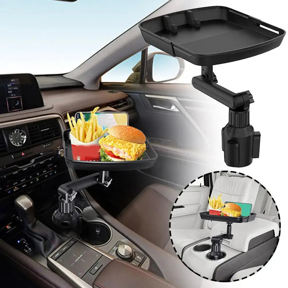 Portable Adjustable Car Cup Holder Tray Expanded Table Desk Car Cup Tray Universal Car Tray Table For Eating With Phone Hol S7U5 - PYJ IT Solutions Online Shop