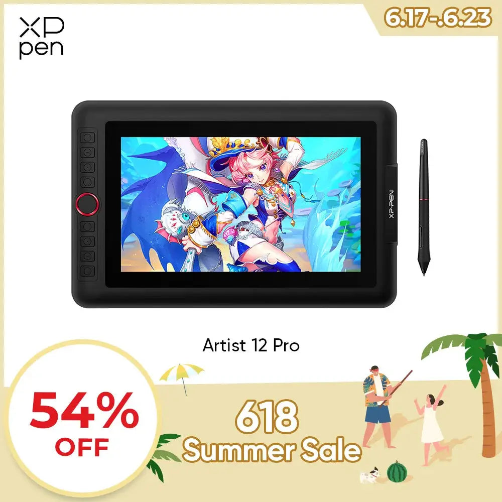 XPPen Artist 12 Pro 11.6 Inches Graphics Tablet Drawing Tablet Monitor Display Animation Digital Art with Tilt 8192 Pressure - PYJ IT Solutions Online Shop