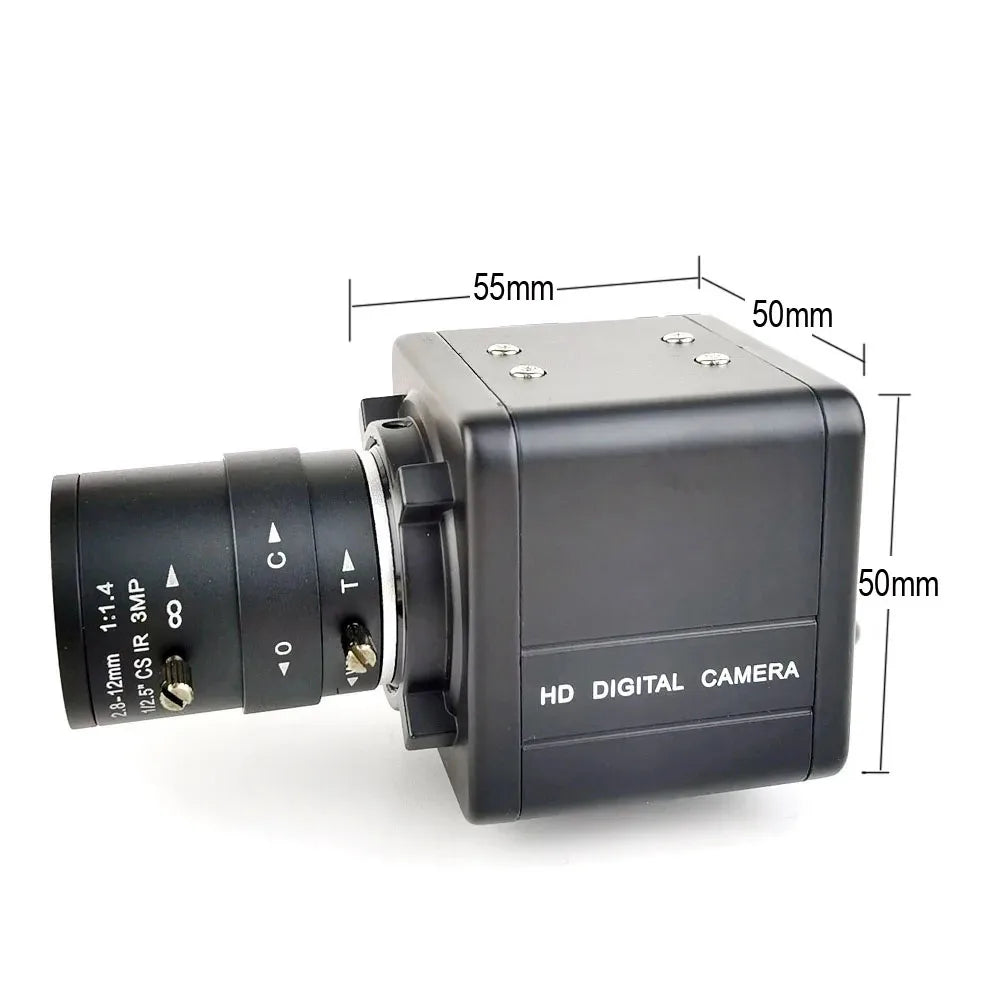 8MP 4K USB Webcam IMX415 With 5-50mm Varifocal CS Lens 2K 4MP F5253 Box Industrial Usb Camera OTG UVC Compatible Plug And Play - PYJ IT Solutions Online Shop