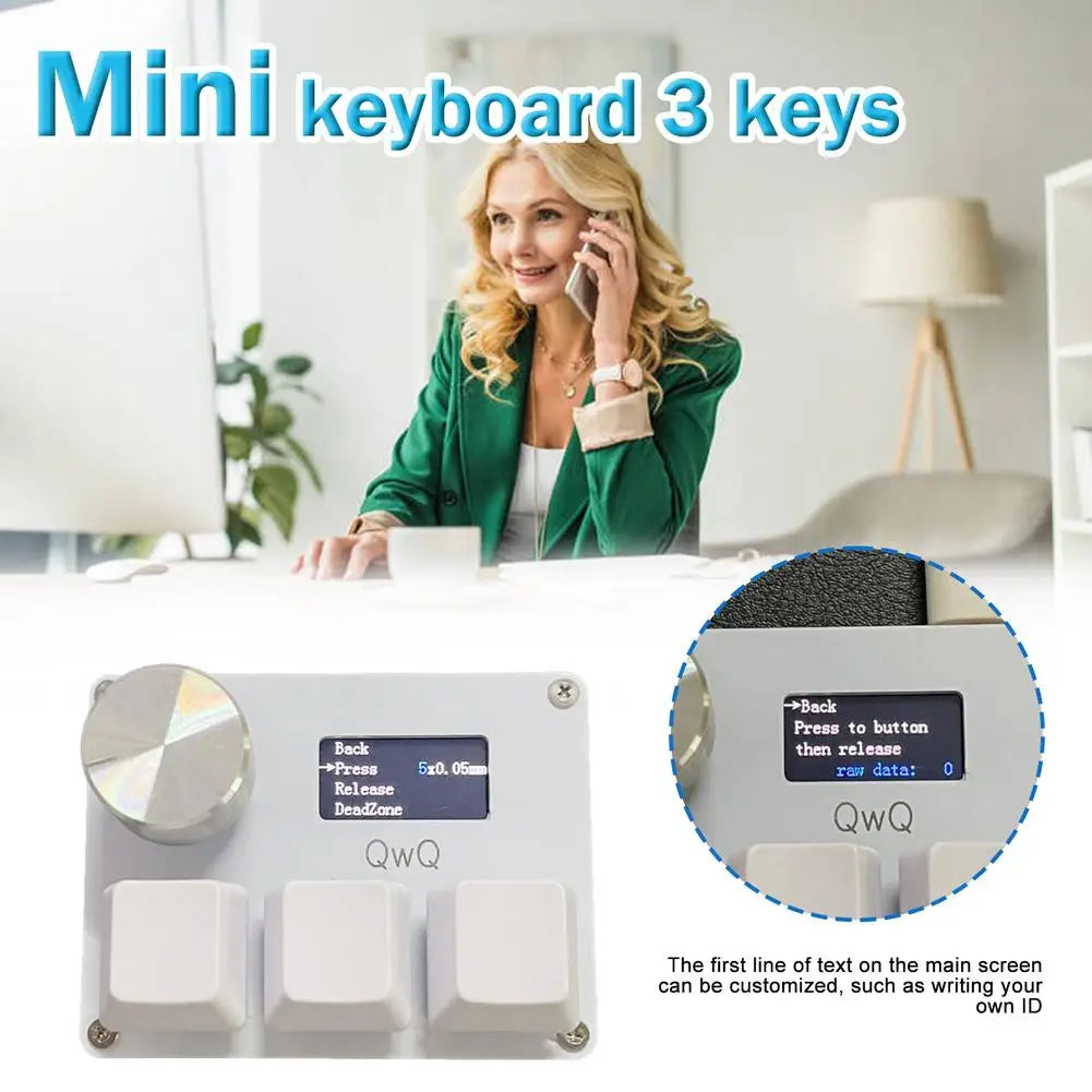 SayoDevice OSU O3C Rapid Trigger Hall Switches Keyboard 3 Key With Knob Wooting Magnetic Red Switches Keyboard With Screen - PYJ IT Solutions Online Shop