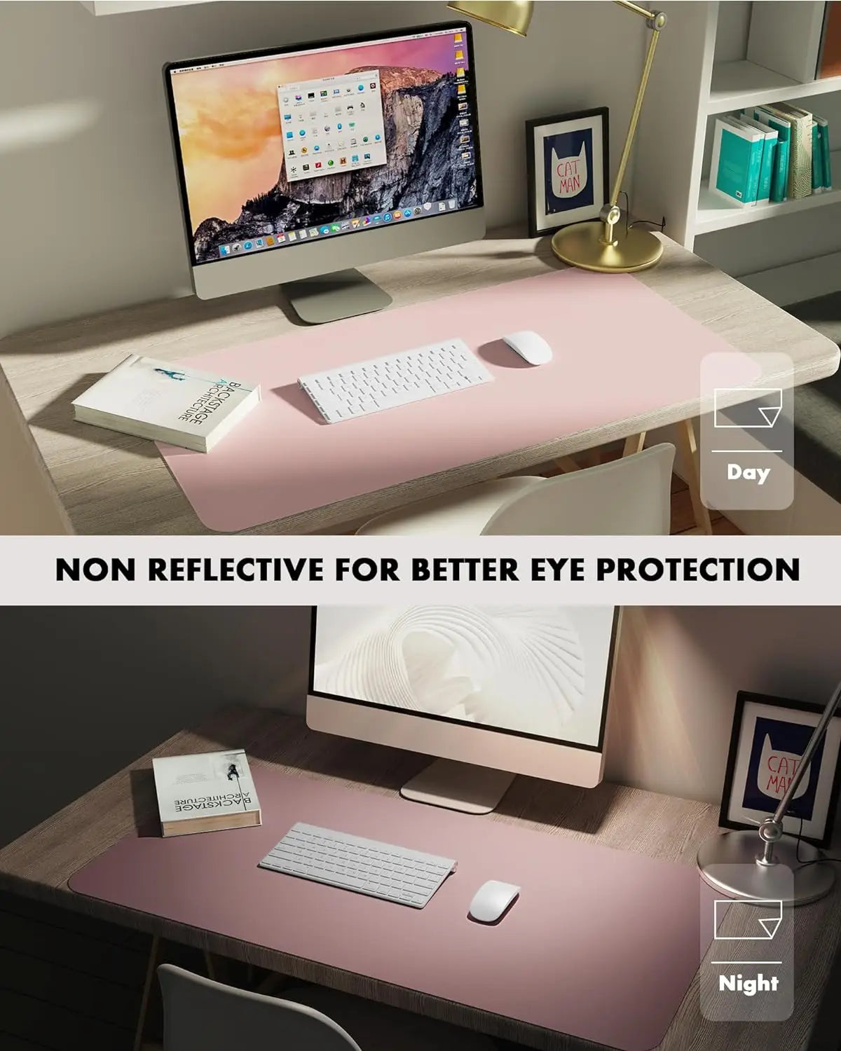 Large Size Eco Cork Desk Pad Protector, Double-Sided Mouse Pad for Desk, Waterproof Leather Desk Blotter Pad for Home Office - PYJ IT Solutions Online Shop