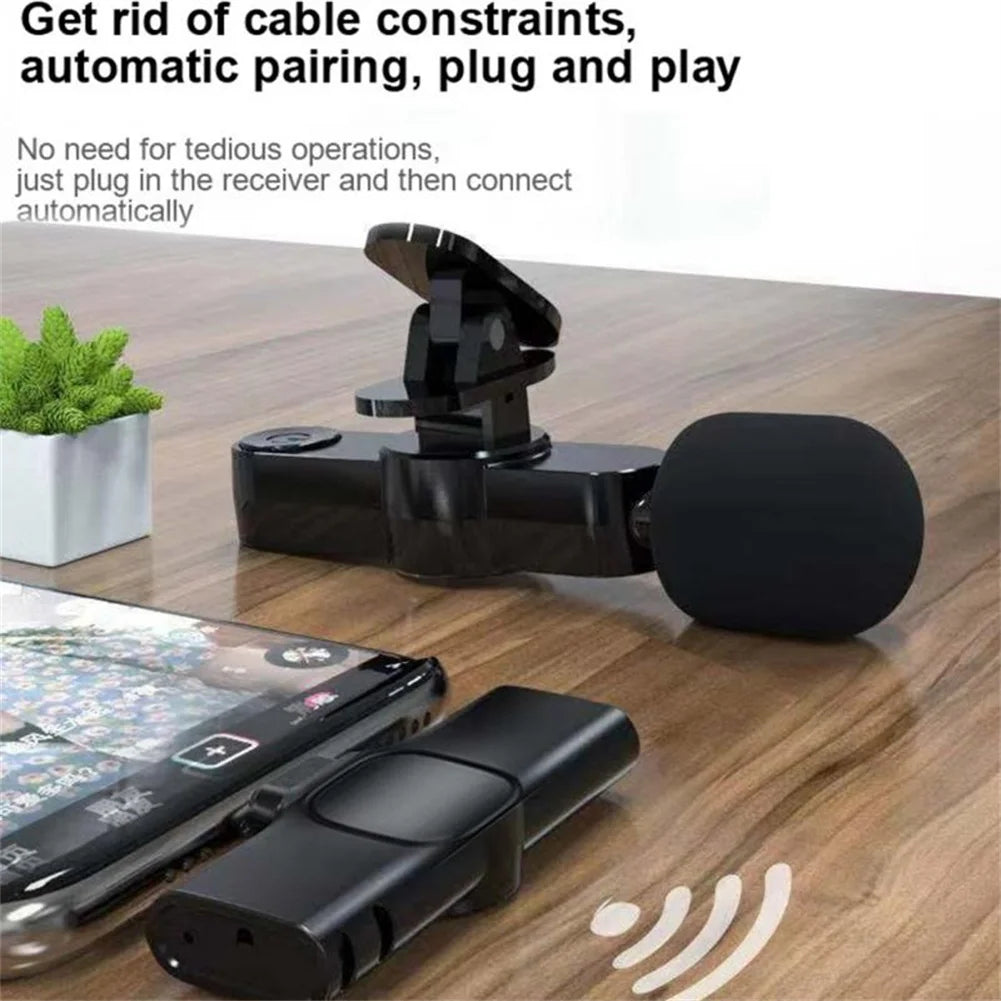 New Wireless Lavalier Microphone Professional Lapel Noise Reduction Wireless Lavalier Microphones For Video Recording Interview - PYJ IT Solutions Online Shop