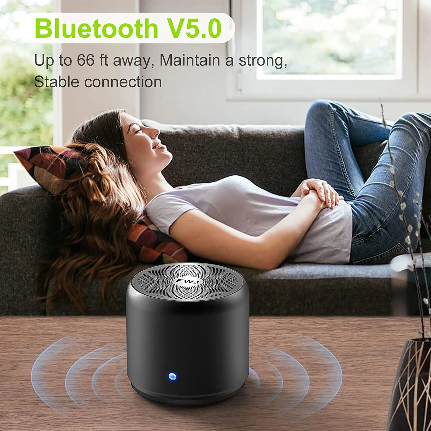 EWA A106Max Portable Bluetooth Waterproof Speaker 8W StormBox Blast Outdoor Wireless Speaker Dual Stereo Party Camping Speaker 1200 mAh 4H Playtime - PYJ IT Solutions Online Shop