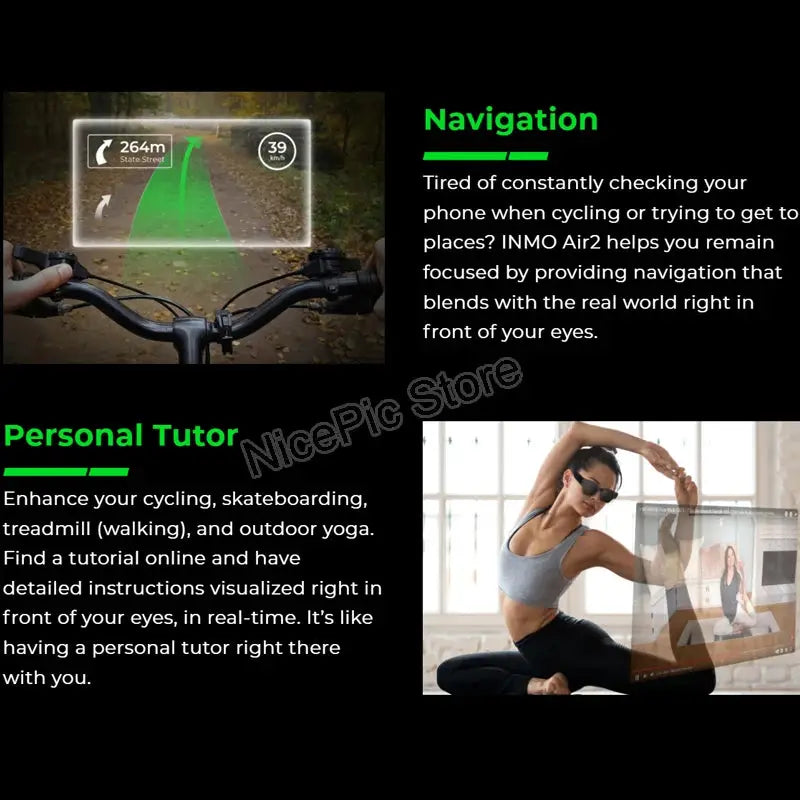 INMO Air 2 Wireless Portable AR Glasses Full Color Display Smart Translation Glasses with Translation&AIGC for Office Speech - PYJ IT Solutions Online Shop