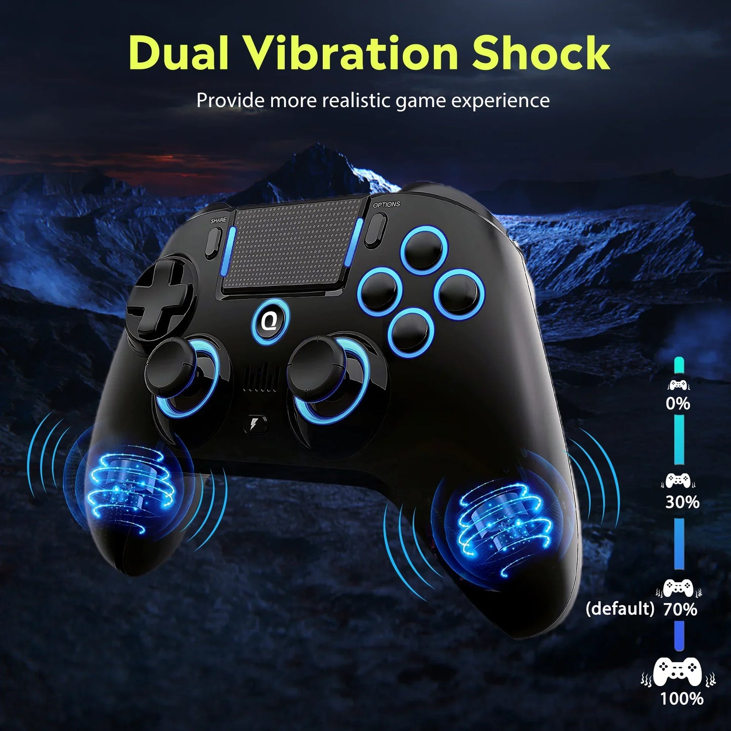 QRD Spark N5 Bluetooth Gamepad Controller Symmetrical Rocker Ergonomic PS4 IOS Android Long Battery Life Gaming Accessories gift - PYJ IT Solutions Online Shop