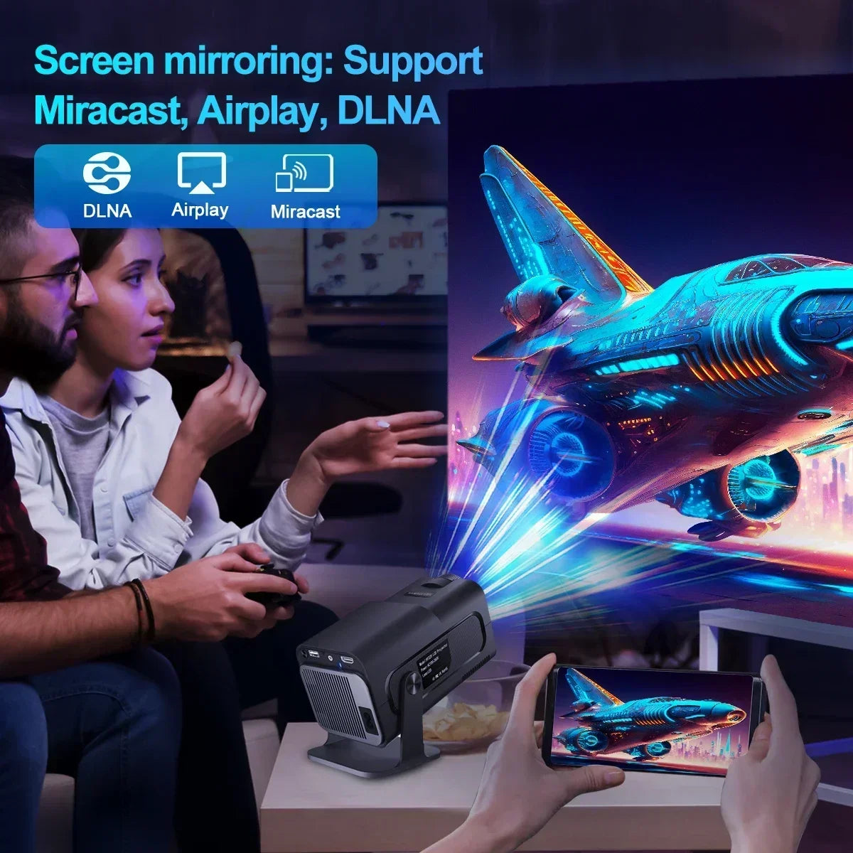 Magcubic 4K Android 11 Projector Native 1080P 390ANSI HY320 Dual Wifi6 BT5.0 1920*1080P Cinema portable Projetor upgrated HY300 - PYJ IT Solutions Online Shop