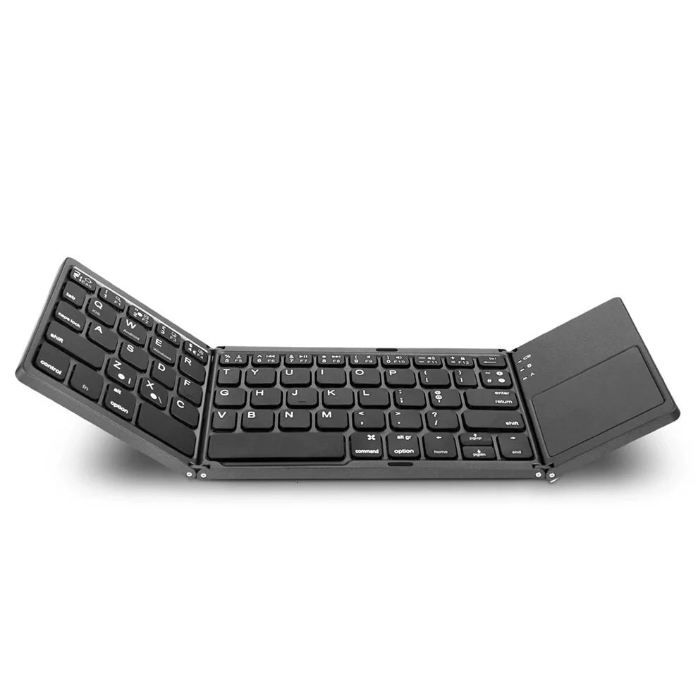 Foldable Wireless Keyboard Ultra Slim Touchpad Bluetooth Keyboard Rechargeable Folding Keyboard for Tablet Laptop - PYJ IT Solutions Online Shop