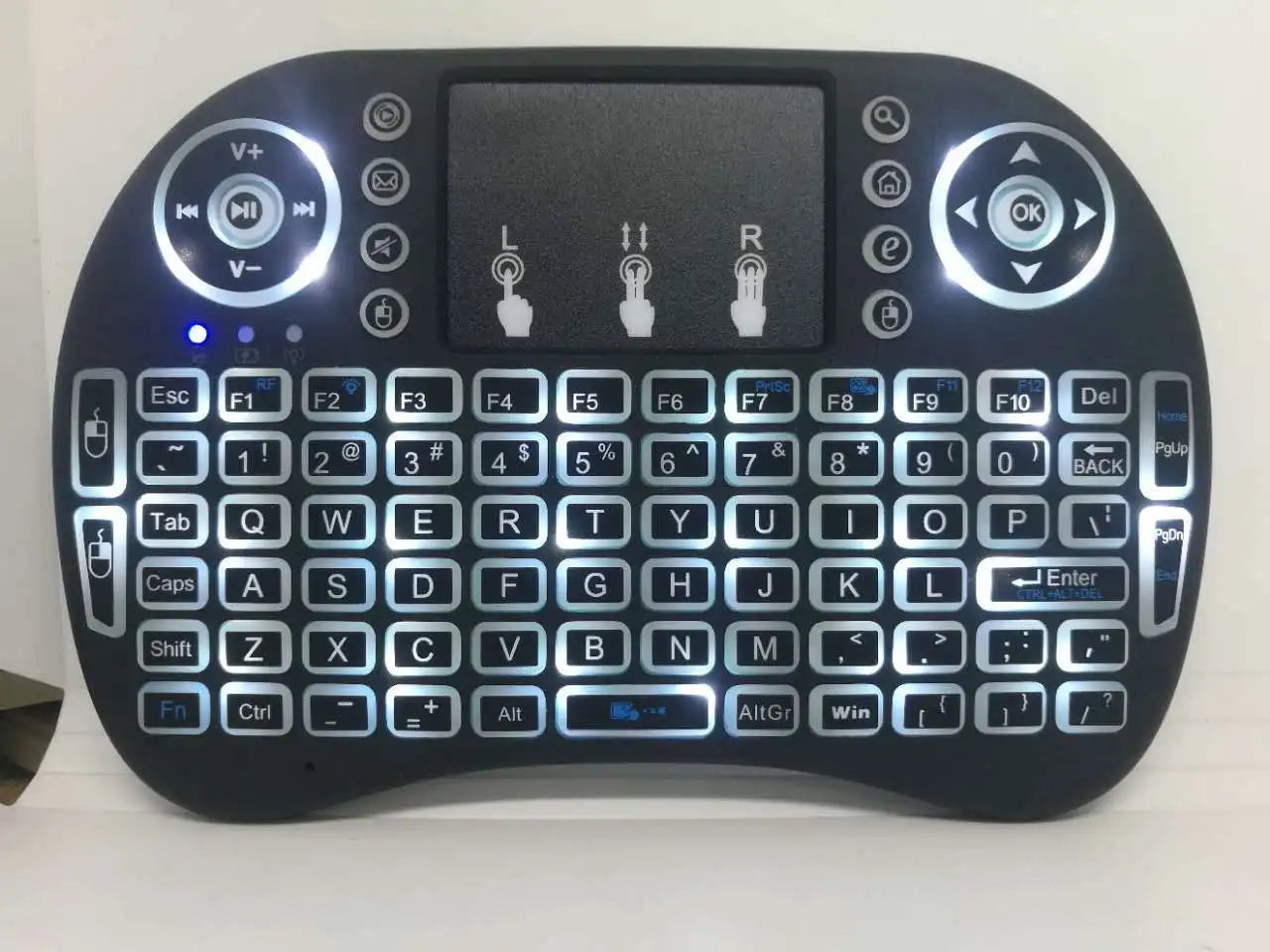 Backlit Mini Wireless Keyboard Spanish French Azerty Russian Portuguese Brazil Language Air Mouse With Touchpad N RGB PC TV Box - PYJ IT Solutions Online Shop