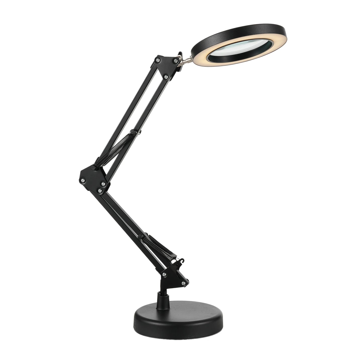 10X Magnifying Glass with Light 2-in-1 Desk Lamp and Clamp Adjustable Swing Arm LED Lighted Desk Lamp for Craft Hobby Close Work - PYJ IT Solutions Online Shop
