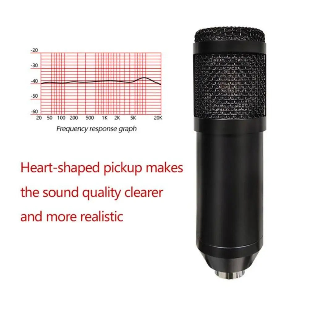 Professional BM800 Condenser Microphone Kit V8Sound Card Set Audio Mixer Live Podcast Equipment Bundle Streaming AudioSmartphone - PYJ IT Solutions Online Shop