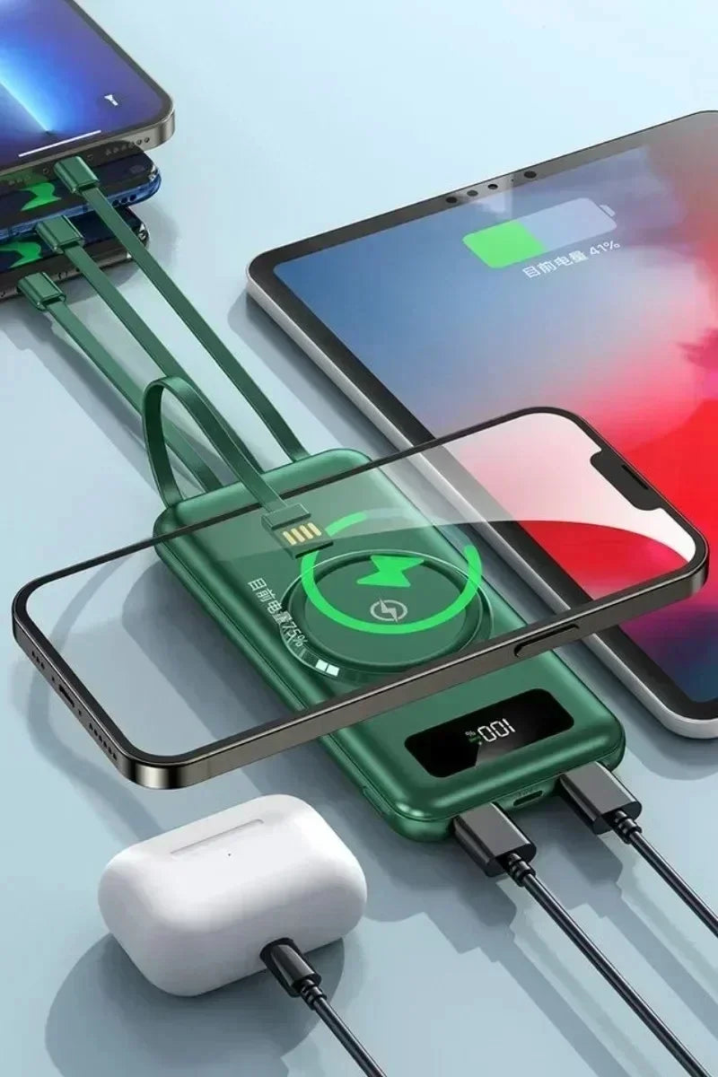 New 200000 mAh charging treasure mobile power portable four-in-one mobile power supply with its own line - PYJ IT Solutions Online Shop