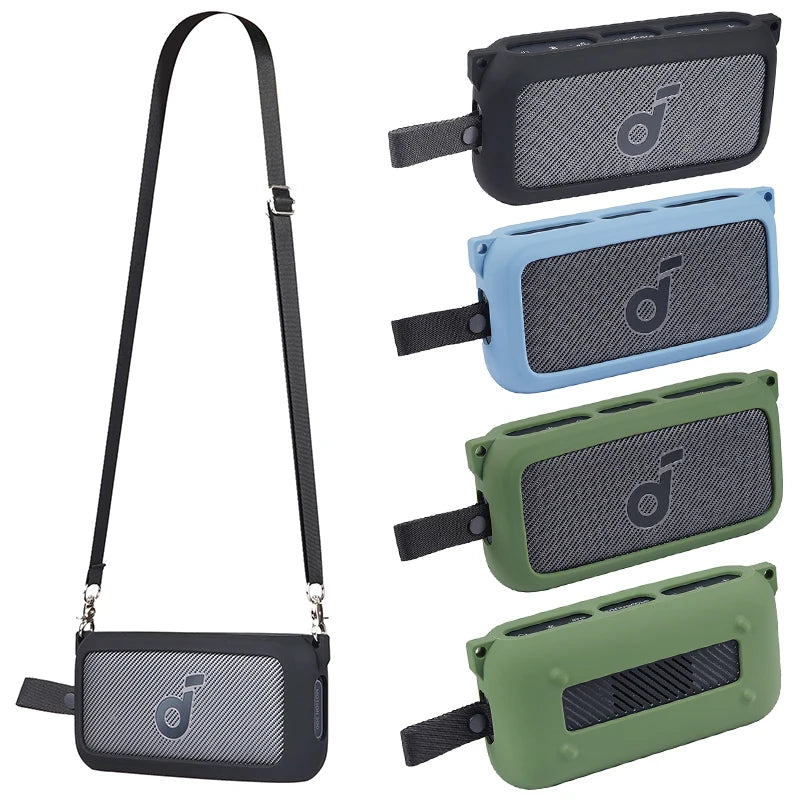 Newest Soft Silicone Outdoor Travel Case Cover With Shoulder Strap for Anker Soundcore Motion 300 Wireless Bluetooth Speaker - PYJ IT Solutions Online Shop