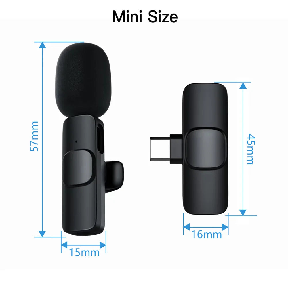 New Wireless Lavalier Microphone Professional Lapel Noise Reduction Wireless Lavalier Microphones For Video Recording Interview - PYJ IT Solutions Online Shop