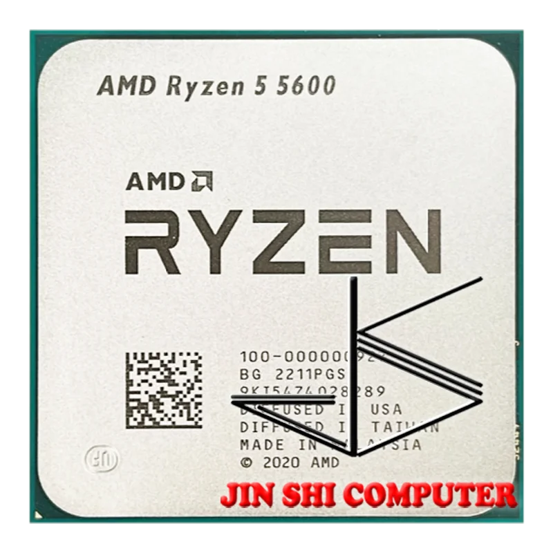 NEW AMD Ryzen 5 5600 R5 5600 3.5 GHz 6-Core 12-Thread CPU Processor 7NM L3=32M 100-000000927 Socket AM4 No Fan - PYJ IT Solutions Online Shop