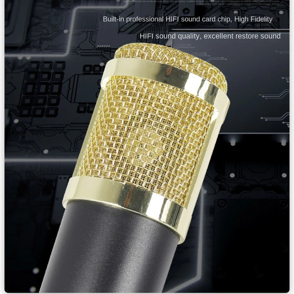 Professional BM800 Condenser Microphone Kit V8Sound Card Set Audio Mixer Live Podcast Equipment Bundle Streaming AudioSmartphone - PYJ IT Solutions Online Shop