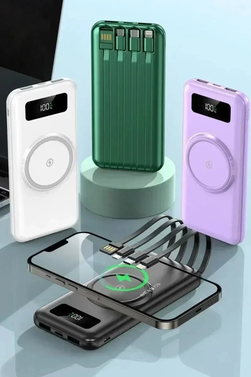 New 200000 mAh charging treasure mobile power portable four-in-one mobile power supply with its own line - PYJ IT Solutions Online Shop