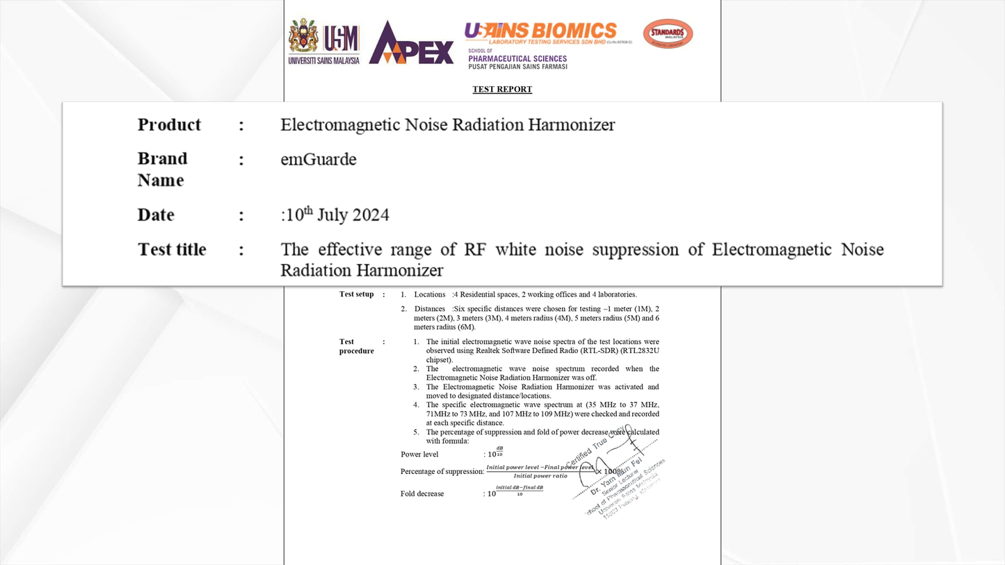 emGuarde - Patented ElectroMagnetic Field (EMF) Harmonizer to Protect Your Health