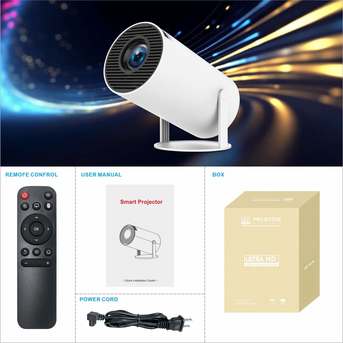 HY300 Pro Projector Home Theater Entertainment Portable Small Projector - PYJ IT Solutions Online Shop