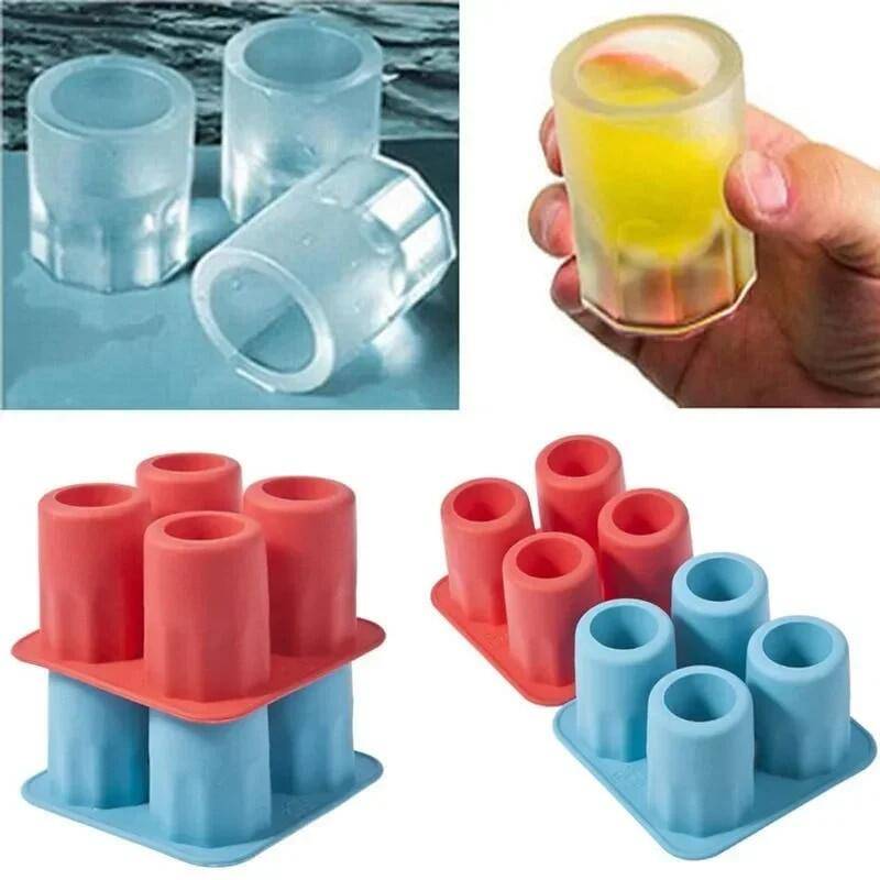 4 Cup Shape Silicone Ice Cube Mold IceMould Ice Cube - PYJ IT Solutions Online Shop