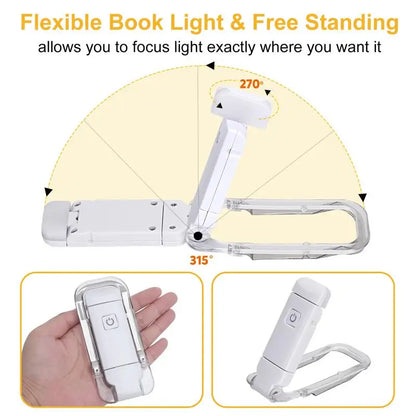 LED USB Rechargeable Book Light Reading Light Eye Protection Night Light Portable Clip Desk Light Bookmark Read Light Night Lamp - PYJ IT Solutions Online Shop