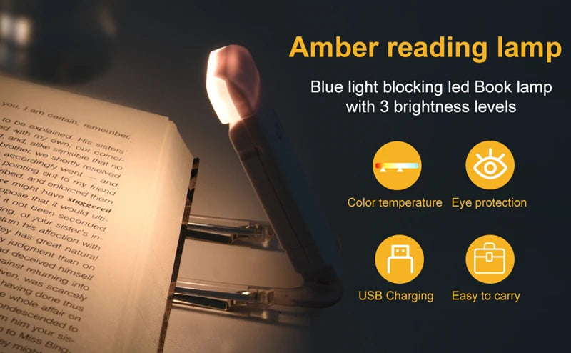 LED USB Rechargeable Book Light Reading Light Eye Protection Night Light Portable Clip Desk Light Bookmark Read Light Night Lamp - PYJ IT Solutions Online Shop