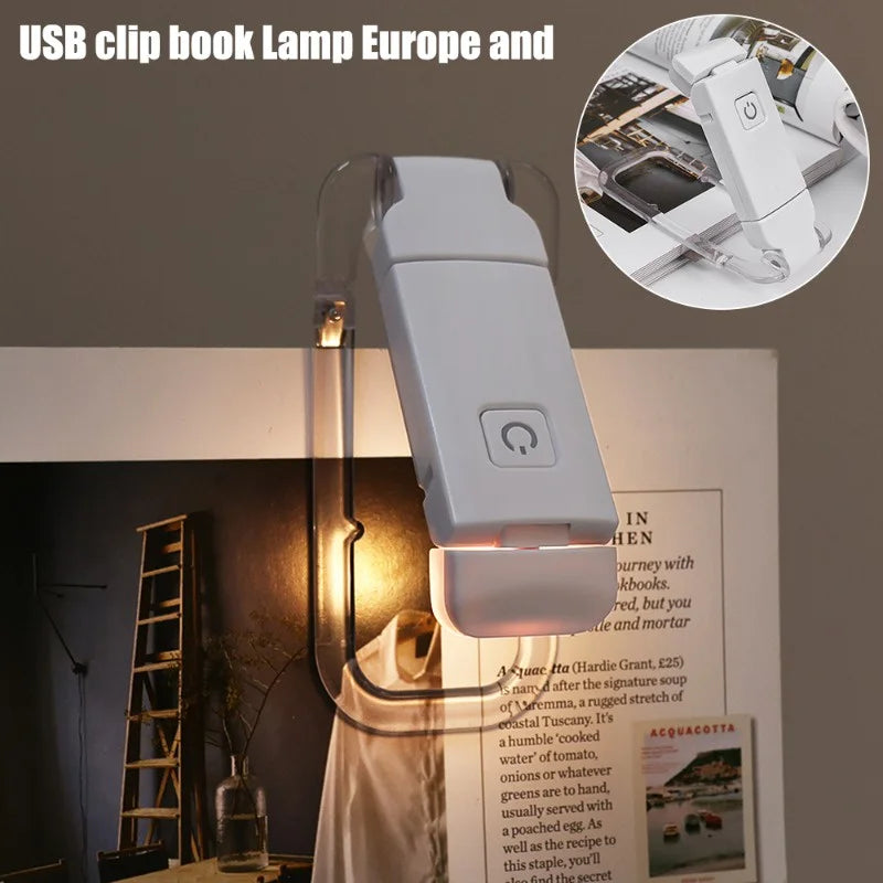 LED USB Rechargeable Book Light Reading Light Eye Protection Night Light Portable Clip Desk Light Bookmark Read Light Night Lamp - PYJ IT Solutions Online Shop