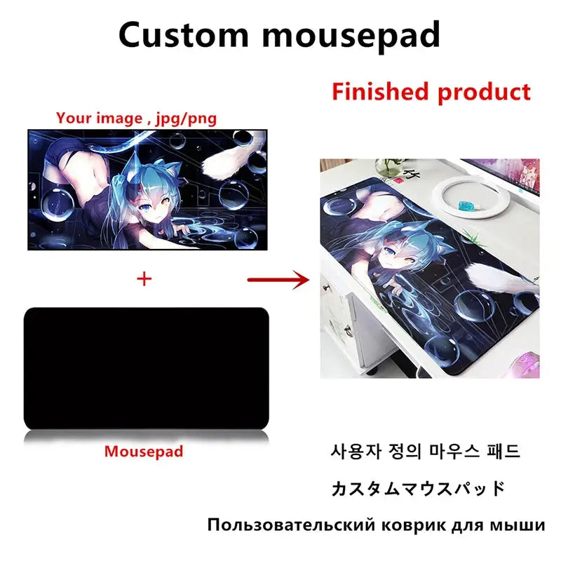 Large Custom Mouse pad 900x400 1200x600 Desk Mat Anime Gaming Mousepad xxl xl Lock edge Game Mouse pads Speed Picture print - PYJ IT Solutions Online Shop