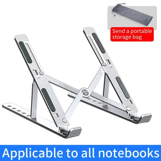 Aluminum Alloy Laptop Holder Stand Adjustable Foldable Portable for Notebook Computer Bracket Lifting Cooling Holder Non - slip - PYJ IT Solutions Online Shop