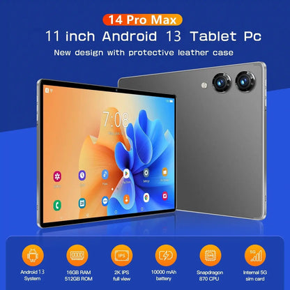 2024 Global Version New 14 PRO Max Tablet Android13 16GB 512GB 10000mAh 5G Dual SIM Phone Call GPS Bluetooth WiFi WPS Tablet PC - PYJ IT Solutions Online Shop