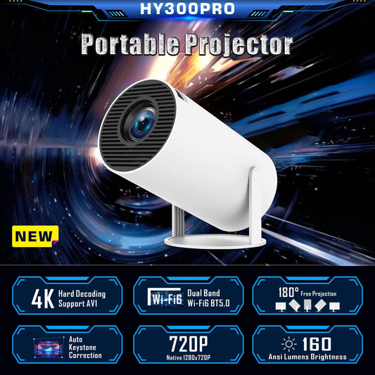 HY300 Pro Projector Home Theater Entertainment Portable Small Projector - PYJ IT Solutions Online Shop