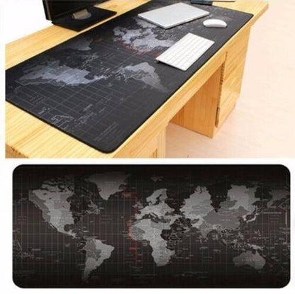 Mouse pad with world map